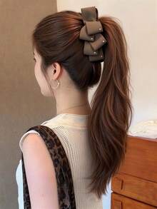 2pcs/1pc Korean Style Sweet Gentle Polka Dot Double Bow Hair Clip Women Back Head High Ponytail Banana Clip Hair Accessory - Multicolor - View 14