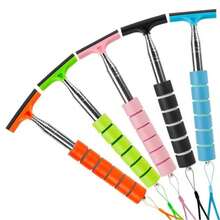 1pc Car Rearview Mirror Wiper Stainless Steel Telescopic Multi-Layer Brush Head Glass Cleaning Brush Handheld Squeegee - Multicolor - View 12