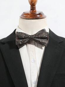1 قطعة ربطة عنق رجالية أنيقة متعددة الاستخدامات بنمط أوراق وأزهار صغيرة، مناسبة للارتداء اليومي والتسوق والأعمال والحفلات والولائم والاستضافة - متعدد الألوان - مشاهدة 9