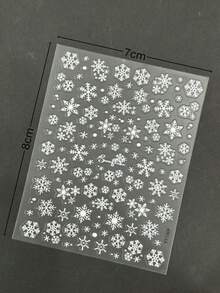 1pc Christmas Snowflake Embossed 3D Nail Stickers, Christmas Series Simple Versatile Style, Self-Adhesive Waterproof Snowflake Stickers For Nail Art Decoration DIY - Multicolor - View 5