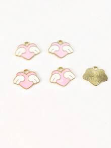 3 Styles Dopamine Color Heart, Heart Lock, Heart Wing Charms, Suitable For DIY Bracelets, Necklaces, Bag Chains, Jewelry Making - Winged Heart - View 8