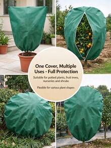 8pcs Frost Cover, 23.62 X 31.5 Inches, Reusable With Drawstring, Suitable For Winter Plants And Cold Weather Gel Clothing, Garden Plants, Plant Winter Frost Cover, Non-Woven Fabric Drawstring Warmth Bag - Multicolor - View 11