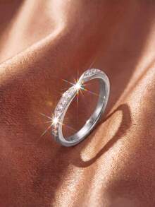 1pc Rhinestone Women's Ring, Elegant And Unique, Suitable For Party And Ball Wear, Exquisitely Crafted Jewelry Gift, Perfect Choice For Girlfriend Or Anniversary - Knot Diamond Ring - View 6