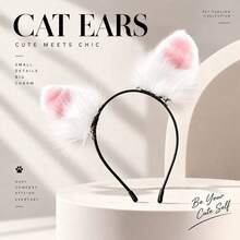 1 Pair White Rabbit Ear Hair Clips, Pink Inner Ear Alligator Hair Clip, Cute Hair Accessory, Party Cosplay Photography Prop, Suitable For Holiday Dress-Up, Anime Convention, Daily Wear - View 8