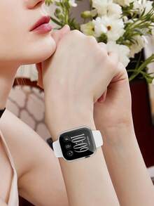 2件裝透明 保護殼，適用 40mm/41mm/42mm/44mm/45mm/46mm/49mm 機型，防摔防刮硬 PC+鋼化玻璃膜一體式保護殼，相容 Ultra/SE/12/11/10/9/8/7/6/5/4 系列，男款/女款休閒運動手錶殼 - 透明+透明 - 查看 10