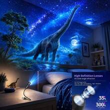 1 Set 360° Rotatable Jurassic Dinosaur Projection Light, USB Powered Jurassic Theme Night Light, Creates Atmosphere, LED Spotlight Projection Suitable For Bedroom Home Decor And Party, Cool Birthday Gift For Dinosaur Fans - Dinosaur Theme - View 7