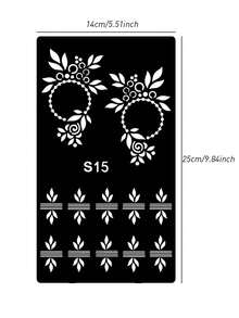 2PCS (1pc Vine Leaf Tattoo Template + 1 Bottle Green Juice Bottle) Tattoo Combo Set, Semi-Permanent Waterproof Realistic Tattoo Template Set For Holiday Party Hand And Body - Green - View 9