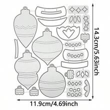 Christmas Ball Decoration Metal Cutting Dies, Suitable For DIY Scrapbooking Decoration Craft Die Cutting Embossing Card Making Template Scrapbook And Craft Photo Album Decoration Embossing - LG26-8484 - View 3