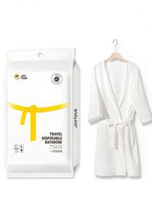 6Pcs/4pcs/2pcs/1pc Disposable Bathrobe, Extra Long Bathrobe, Travel Portable Bath Towel, Hotel Bathrobe, Unisex, All Season, Suitable For Travel And Business Trips (Random Delivery Of New And Old Packaging) - White - View 6