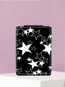 1PC Millennium Y2K Series Portable Folding Makeup Mirror, Lightweight Ultra-Thin Convenient Durable PU Leather, Suitable For Various Occasions Travel Party Work School, Suitable For All Ages - Multicolor - View 8