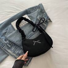 2 buah Tas Bahu Elegan Corduroy, Dekorasi Bordir Pita, Tali Bahu yang Dapat Diatur, Penutup Resleting, Lapisan Dalam Poliester, Dapat Dibawa di Bahu atau Dibawa di Tangan, Tas Kecil Lucu untuk Diselipkan di Bawah Lengan, Cocok untuk Berbagai Acara, Tas Bahu untuk Remaja - MultiWarna - View 11