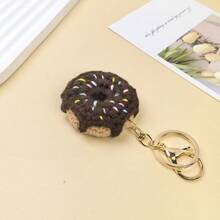 Creative Cute Personalized Handmade Crochet Yarn Donut Keychain Bag Charm Car Key Holder, Suitable As Holiday Gift For Girls - Multicolor - View 15