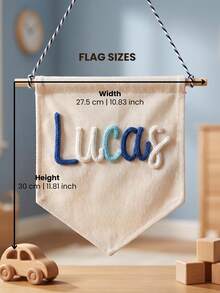 Banner Nama Kamar Bayi yang Dipersonalisasi, Bendera Kamar Bayi Bordir, Papan Nama Kustom, Dekorasi Dinding Kamar Bayi, Hadiah untuk Bayi Baru Lahir, Papan Petunjuk untuk Acara Baby Shower - MultiWarna - View 7