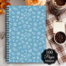 1pc Retro Science Subject Spiral Notebook Journal, Teacher Diary Planner For Work, Laboratory School Office , Back To School Gifts, Biology Notepads For Student, Learning Notebook, College Personal Organizer - One Book (50 Pages, 100 Pages) - View 5
