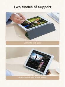 客製化優雅玫瑰圖案保護殼，相容 iPad Air4/Air5 10.9 吋、Air 11 吋 (M2)-2024、Air 8(M4)2026(11 吋)，個性化保護殼，內建筆槽，支援睡眠/喚醒功能，DIY 平板手機殼 - 彩色 - 查看 5