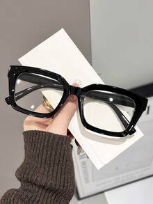 Unisex TR Material Bohemian Style Leopard Print Large Frame Transparent Glasses, Suitable For Back To School Season, All Season Wear - Multicolor - View 10
