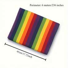 1pc-Rainbow Striped Team Walking Game Mat-Multi-Player Outdoor Cooperative Interactive Game Prop For Group-Team Walking Game Mat, Rainbow Stripe Interactive Toy-Outdoor Team Building Game-Group Cooperation Game Prop-Lawn Party Game Supply - Multicolor - View 6