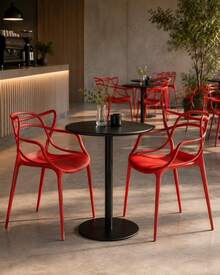 Outdoor Table & Chair Sets - Red - View 4