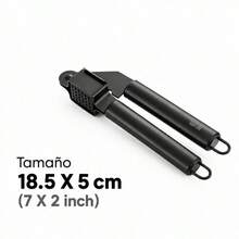Stainless Steel 430 Garlic Press 18.5x5cm, Manual Garlic Crusher With Long Ergonomic Handle, Professional Kitchen Tool For Mincing Garlic In Seconds - Black - View 7