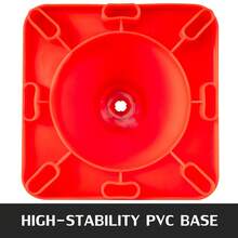 Cono de Tráfico 20 Piezas 45,7 cm Pedestal de Obra de PVC Cono de Se guridad con Base Pesada para Demarcación de Estacionamiento de Emergencia en Estacionamiento Carretera - 21 kg - Ver 4