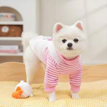 1pc Pet Dog/Cat T-Shirt Comfortable Casual Striped Pet Clothes, Suitable For Small And Medium Pets - Multicolor - View 19