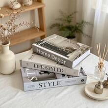 2/3pcs Home Fashion Realistic Book Decor, Luxury Decorative Books, Living Room Decor, Home Decor, Coffee Table Books, Modern Fashion Decorative Books, Stackable Display Books, Hotel Decor, Gift - Decor Book - View 3