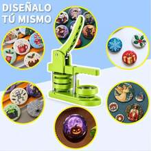 Button Making Machine, Badge Punch Press, 58mm Light Green Animal - 58mm Green - View 6