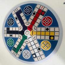 1 Set 34cm Large Round Fast Track Board Game, 6 Players, Classic Dice ...