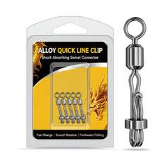 Alloy Fishing Line Swivel With Shock Absorption, Quick Change Fishing Line Connector, Convenient Bait Attachment Anti-Tangle Design, Lake Fishing, Shore Fishing And Freshwater Fishing Line Connector Tackle - A - View 1