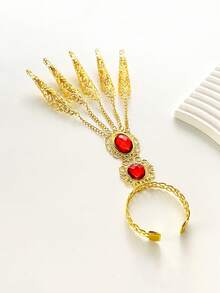 1pc Personalized Antique Belly Dance Props Golden Girl Performance Nails For Women - Multicolor - View 13