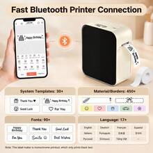 Printer Label Perekat Mini Marklife P15, Printer Termal Portabel, Mesin Cetak Label Stiker Nama, Pembuat Stiker Tag Perekat Tanpa Tinta Bluetooth - MultiWarna - View 4