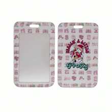 1pc Christmas Theme ID Card Holder, Cute Cartoon Print Badge Holder, Student Campus Card, Office ID Badge Protector, Can Hold Access Card, Simple Portable Luggage Tag, Multiple Patterns Available, Daily Commute Card Storage - C-multicolor - View 10