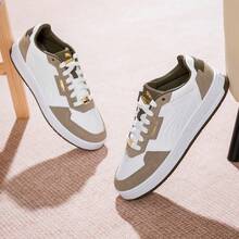 Puma New Women's Lightweight Durable Low-Top Casual Sneakers - White/Brown - View 5