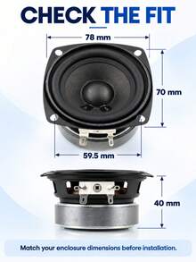 2pcs 3-Inch Speaker, 20 Cores, 4 Ohms, 15W Diamond Basin, K-Song Sound System, DIY Square Bass, 79mm Speaker - Mid-bass Speaker - View 9