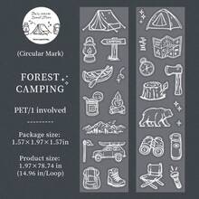 1 Roll PET Die-Cut Tape, Daily Small Items Series, Silver Foil Hand-Drawn Style, Suitable For Planner, Diary, Scrapbook, Photo Album, Card, Phone Case Decoration, Christmas, Birthday And More Occasions. Essential Stationery For Students And Craft Enthusiasts - 1roll - View 12