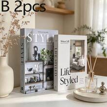 2/3pcs Home Fashion Realistic Book Decor, Luxury Decorative Books, Living Room Decor, Home Decor, Coffee Table Books, Modern Fashion Decorative Books, Stackable Display Books, Hotel Decor, Gift - Decor Book - View 5