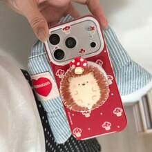 1pc Cute Hedgehog & Mushroom Cartoon Magnetic Phone Grip, 360° Rotation Strong Adsorption Retractable Phone Holder, Compatible With IPhone 18 Pro Max & Android - Multicolor - View 1
