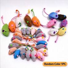 1-10 Random Color Piece Set Rattle Cat Mouse Toy Imitation Fur Cat Mouse Toy Interactive Cat Game Toy Indoor Cat Toy - Multicolor - View 14
