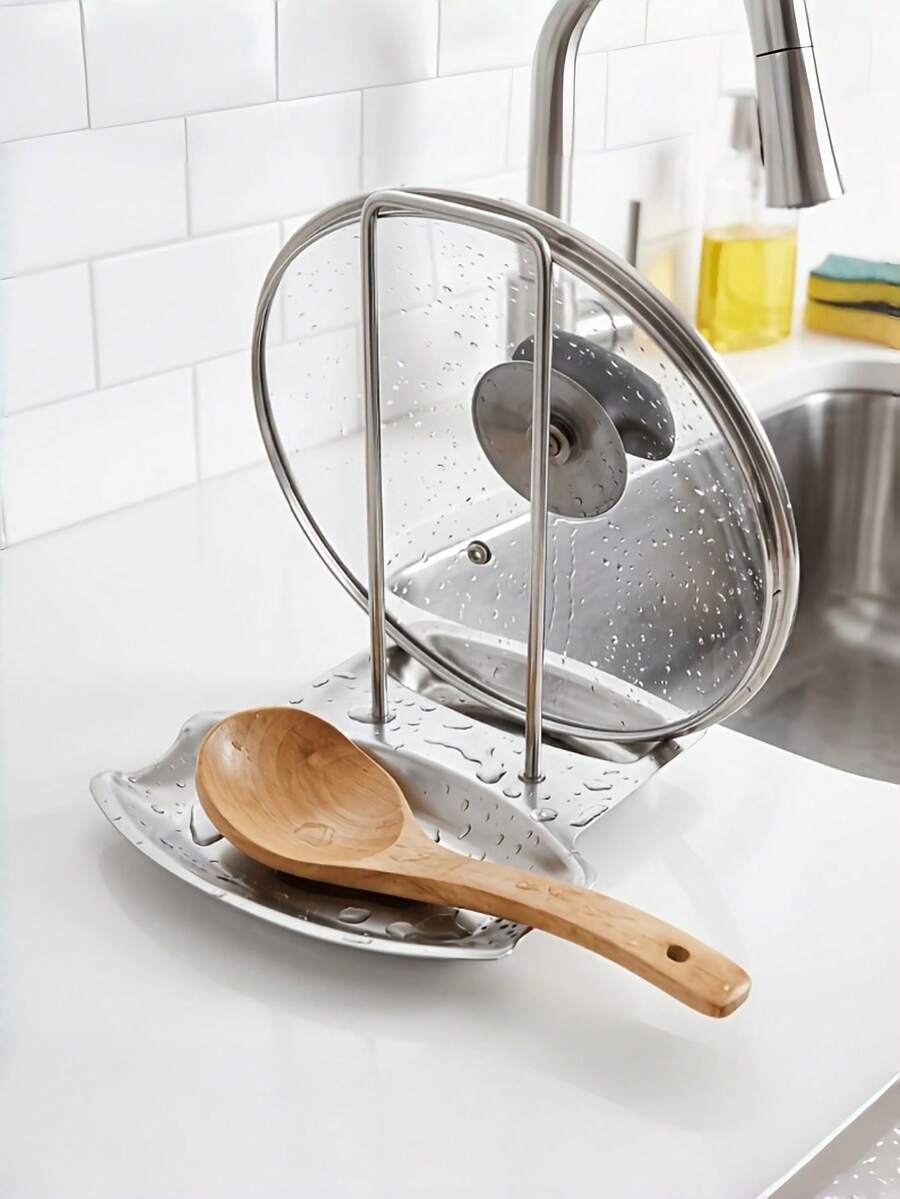 Estante de almacenamiento de cocina para cucharas y tapas de ollas, modelo aleatorio