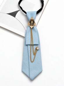 1pc Women's Wavy Double Layer Fashion Casual Personalized Neck Bow - Multicolor - View 11
