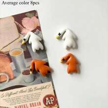 2/4/8pcs Funny Roasted Duck Fridge Magnets, Resin Little Duck Fridge Magnets, Cute Magnetic Room Decor, Home Decor Kitchen Essentials, Office Desk Accessories, Dorm Essentials, Birthday Party, Holiday Gift - Multi-color - View 9
