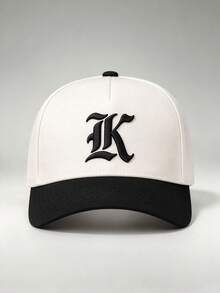 1pc Two-Tone Men Hats Letter LK Embroidered Hats For Men Adjustable Design Perfect For Travel, Parties, Hiking, Sun Protection And Outdoor Activities - Multicolor - View 11