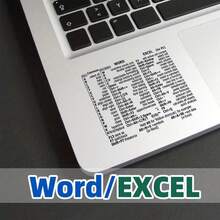 Laptop Keyboard Shortcut Sticker Word Excel Reference Quick‑Reference Keyboard Decal For PC - View 2