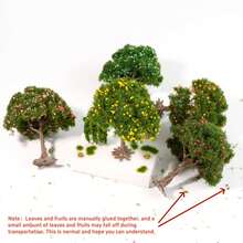 1pc Mini Artificial Fruit Tree, 10cm Realistic Model Railway Fake Tree Orange And Red Fruit Tree Miniature Farmhouse Decor Suitable For Home, Office, Outdoor, Garden Train Display Scene Decoration Fairy Garden Decor - Multicolor - View 9