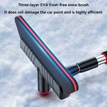 Car Snow Scraper, Multi-Functional Portable Ice Scraper, Detachable Telescopic Handle Snow Shovel, Sturdy And Durable Structure, Rotatable Brush Head, Easy To Store, Suitable For Car Ice Removal, Snow Removal, Glass Cleaning And More. - Multicolor - View 6