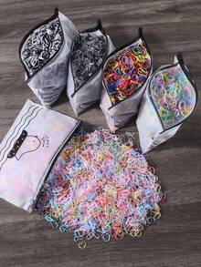 Disposable Rubber Bands, Small Leather Hair Ties, Girls Hair Ropes, Hair Accessories, Hair Ropes - Multicolor - View 4