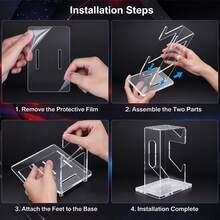 Acrylic Game Controller Display Stand, Wireless Transparent Desktop Headphone Holder, Universal Game Controller Stand - View 4