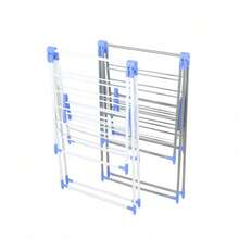 Foldable Clothes Drying Rack, Gullwing Stainless Steel Laundry Airer, Portable Space Saving Indoor Outdoor Garment Rack With Shoe Shelf For Balcony, Apartment, Laundry Room - A - View 9