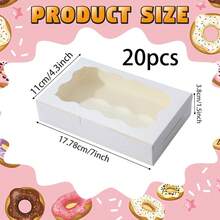 20/10PCS/1PC Cookie Box Pastry 7 X 4.3 X 1.5 Inches Paper Box Baking Food Premium Gift Box Suitable For Desserts, Weddings, Parties, Christmas, Birthdays (Pink) - Multicolor - View 7