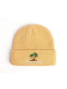 Customizable Text/Logo Knit Beanie, Unisex, Soft Acrylic Material, Foldable Design, Suitable For Outdoor Activities And Daily Wear, Autumn/Winter - Multicolor - View 8